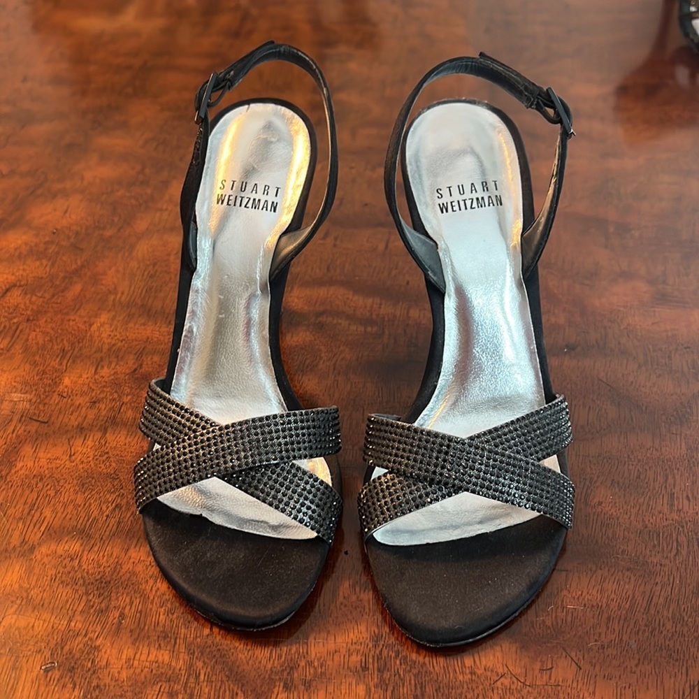 Stuart Weitzman Size 5 Sling Back Evening Shoes - image 3